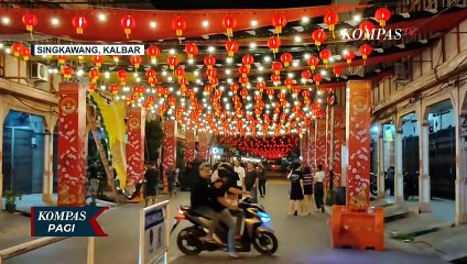 Jelang Hari Raya Imlek, Kota Singkawang Bersolek dengan Ribuan Lampion dan Hiasan Patung Kelinci