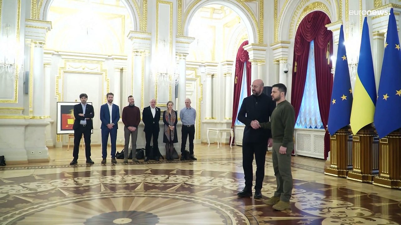Europe pledges more weapons as European Council President Charles Michel visited Ukraine