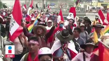 Toma de Lima acaba en enfrentamientos y disturbios
