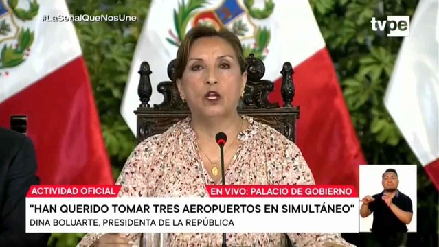 Dina Boluarte acusa a los manifestantes de querer quebrar el Estado de derecho en Perú