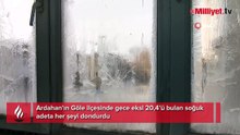 İş yerlerinin kapı kilitleri ve camları dondu