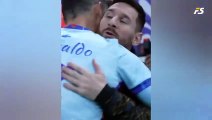 Cristiano Ronaldo meets Messi, Neymar and Mbappe inside the tunnel