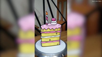 Baker makes amazing 2D-style cartoon cakes that people can't believe are real