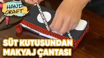 Anneler Günü İçin Süt Kutusundan Makyaj Çantası Yaptık! | How to make make up bag with milk box?