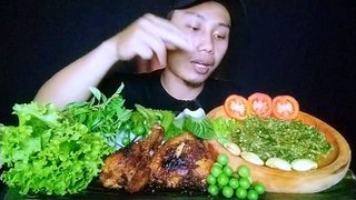 MUKBANG ASMR | LALAP JENGKOL MUDA + SAMBAL RAWIT IJO + AYAM BAKAR | INDONESIAN FOOD | ASMR INDONESIA