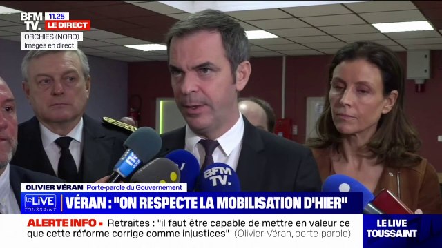 Olivier Véran sur la mobilisation contre la réforme des retraites: On la respecte. C'est mouvement d'expression démocratique