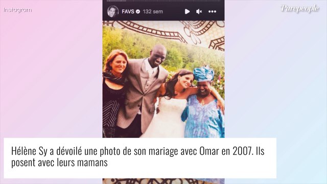 Omar Sy très chic en costume 3 pièces le jour de son mariage, Hélène sublime en robe bustier