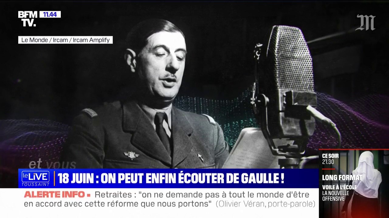 Comment une intelligence artificielle a-t-elle permis de reconstituer le discours du 18 juin 1940 ? BFMTV répond à vos questions