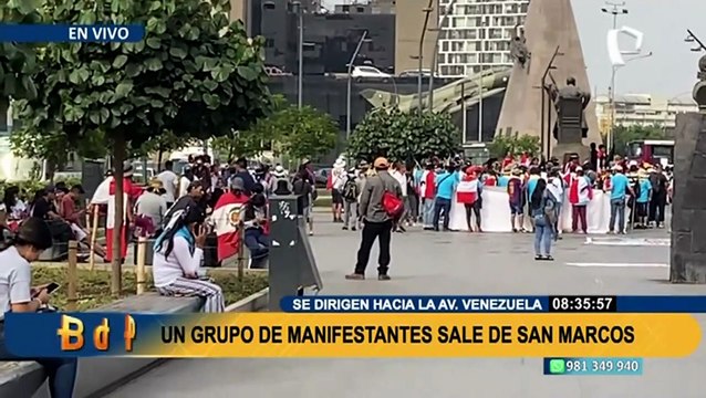 Cercado de Lima: 200 manifestantes se congregan en alameda 28 de Julio