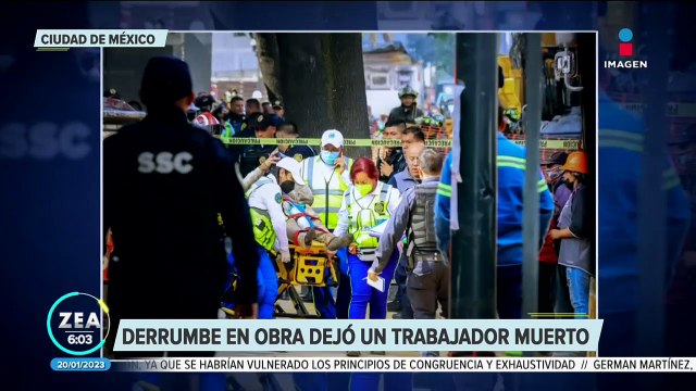 Derrumbe en obra deja un trabajador muerto en la alcaldía Miguel Hidalgo