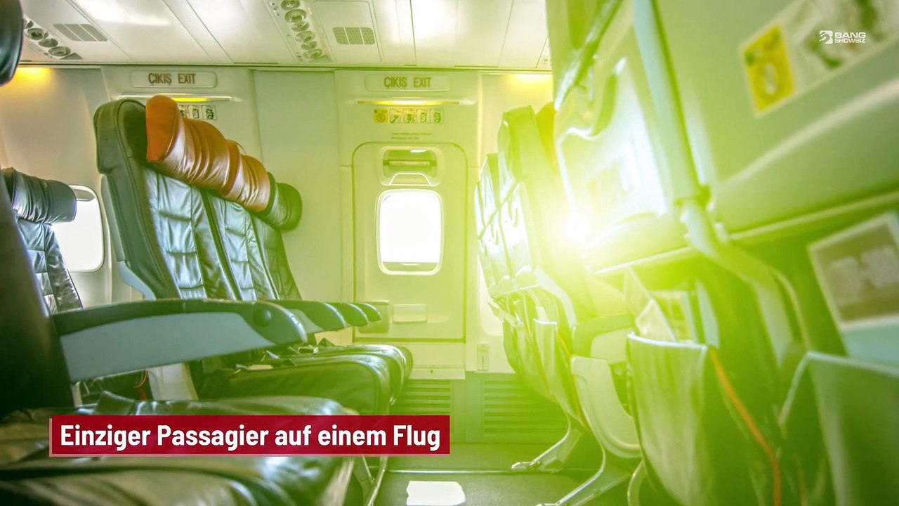 Einziger Passagier auf einem Flug