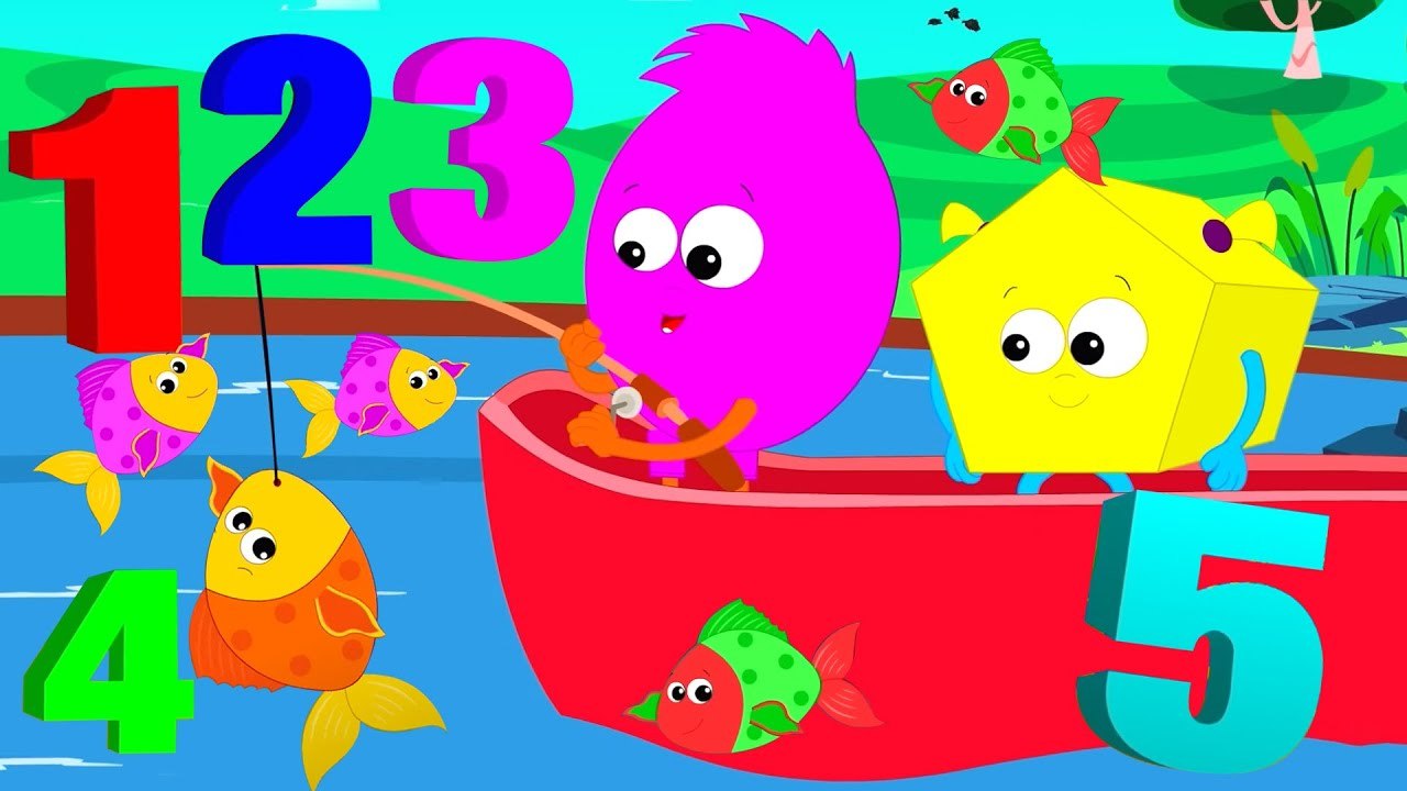 12345 Once I Caught A Fish Alive  - Learning Videos for Preschoolers