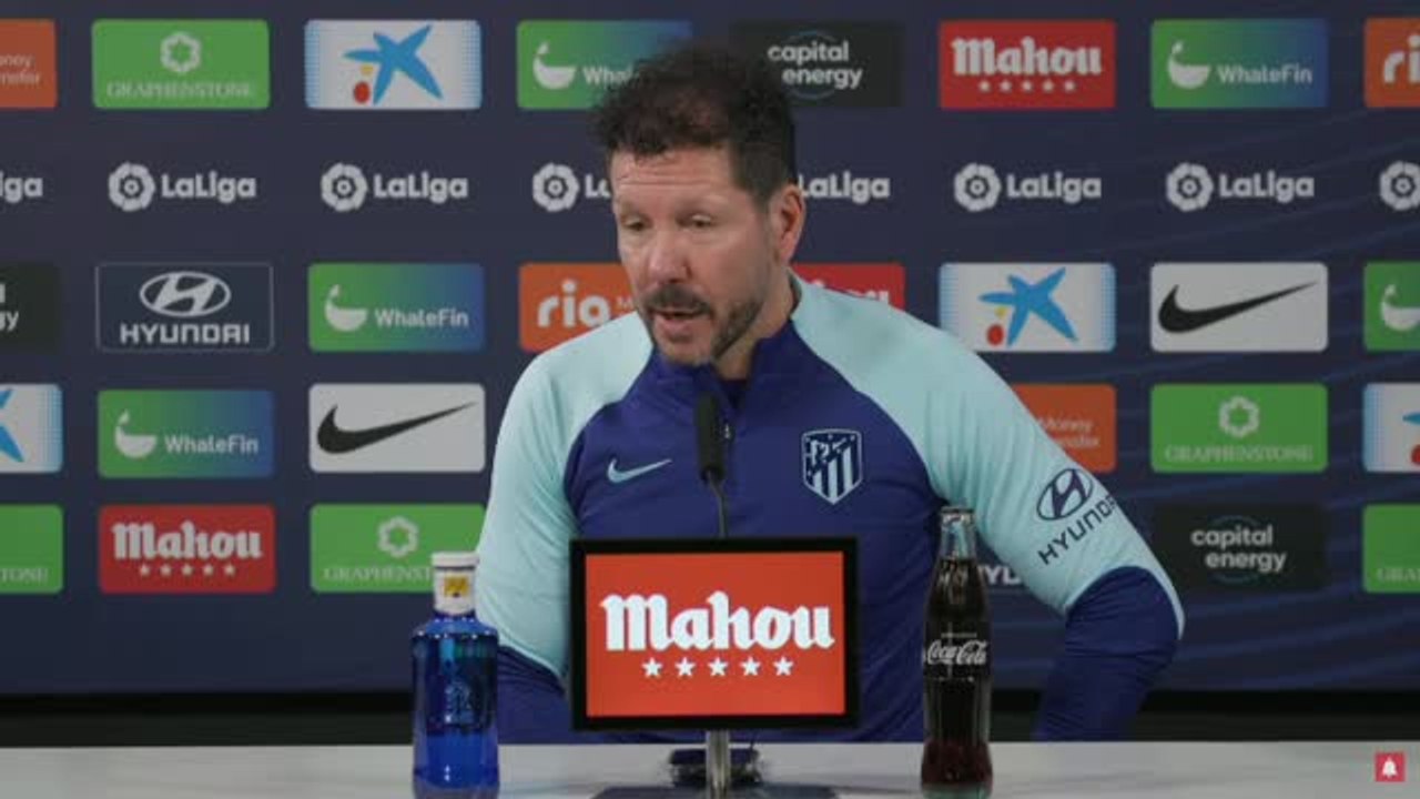 Simeone: "Necesitamos tener el compromiso de los futbolistas desde el juego"