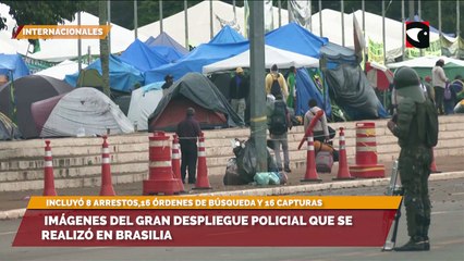 Imágenes del gran despliegue policial que se realizó en Brasilia