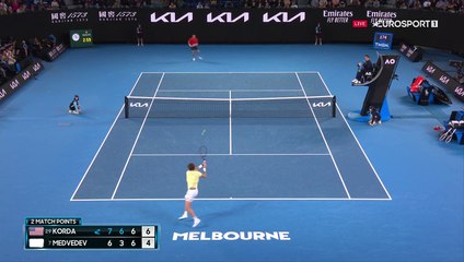 Un dernier coup droit gagnant et Korda a achevé Medvedev