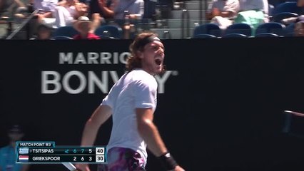 Download Video: Tsitsipas continues impressive Melbourne progress