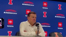 Illinois Coach Brad Underwood Reacts to 80-65 Loss Against Indiana