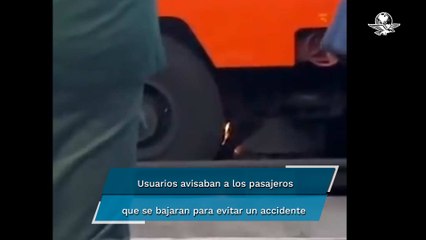 Llanta del metro se incendia en la Línea 7 del Metro