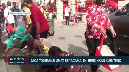 Jaga Toleransi Umat Beragama, TNI Bersihkan Klenteng