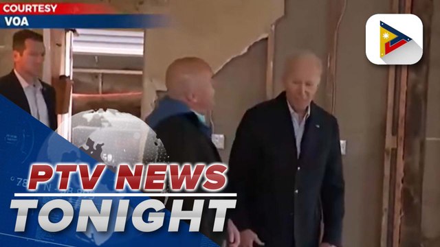 US President Joe Biden visits storm-damaged areas in California