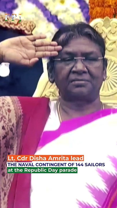 Lt Cdr Disha Amrith Lead The Naval Contingent At 74th Republic Day Parade