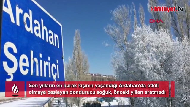 Ardahan buz kesti: Eksi 24,8 derece