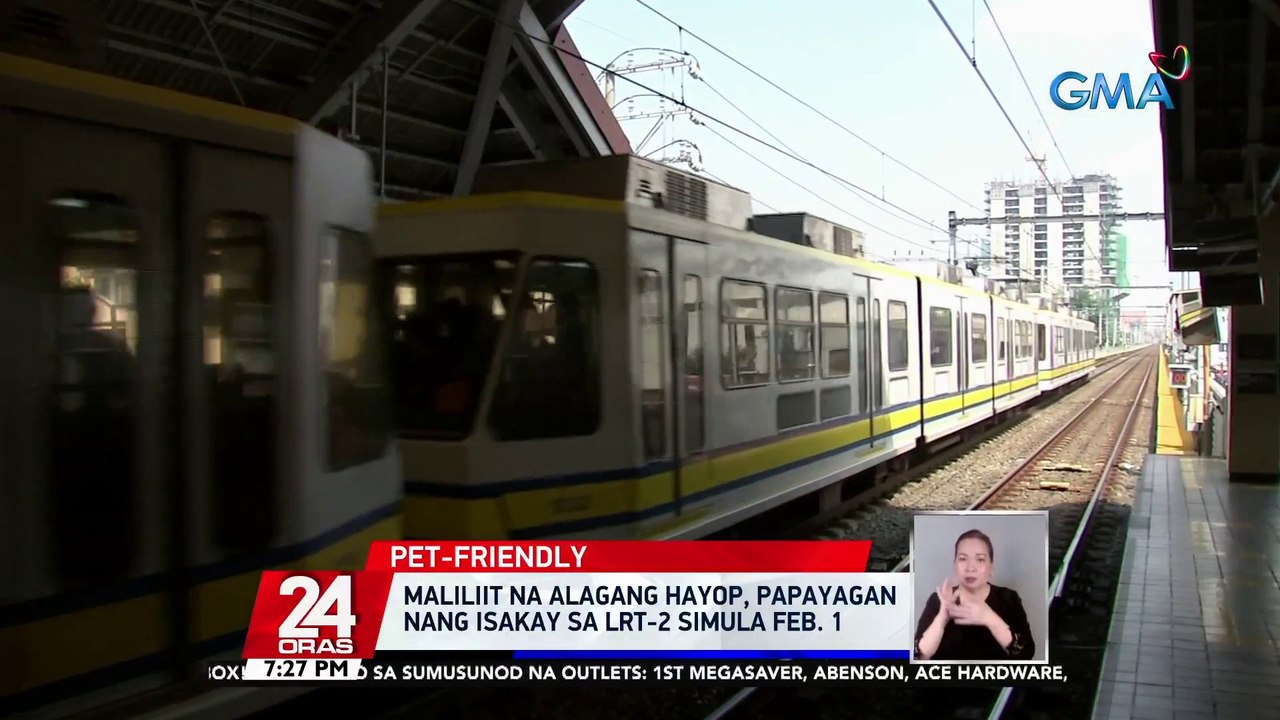 Maliliit na alagang hayop, papayagan nang isakay sa LRT-2 simula Feb. 1 | 24 Oras