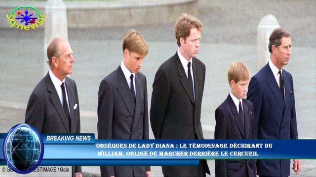 Obsèques de Lady Diana : le témoignage déchirant du William, obligé de marcher derrière le cercueil