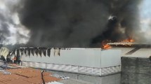 En video: Bomberos de Cali intentan controlar un incendio en un almacén al sur de la ciudad