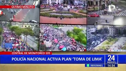 PNP activa plan "Toma de Lima" para evitar actos de violencia durante protestas