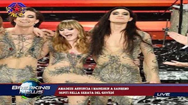 Amadeus annuncia i Maneskin a Sanremo ospiti nella serata del giovedì