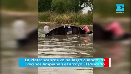 La Plata: sorpresivo hallazgo cuando los vecinos limpiaban el arroyo El Pescado