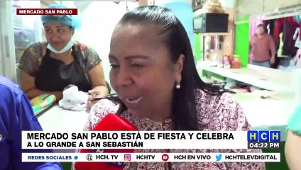 Locatarios del Mercado San Pablo celebran a lo grande a su Patrón San Sebastián