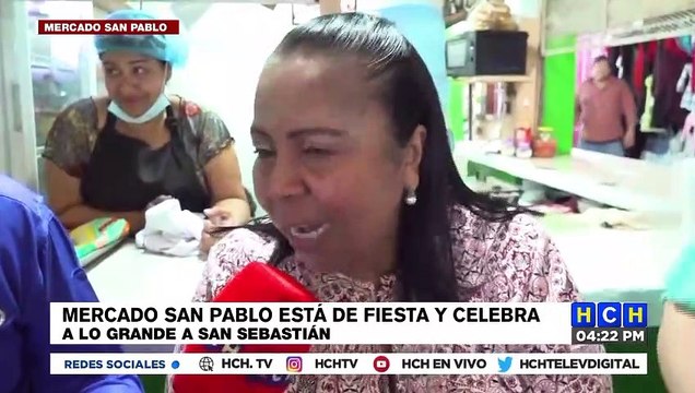 Locatarios del Mercado San Pablo celebran a lo grande a su Patrón San Sebastián