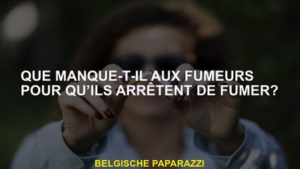 Qu'est-ce qui manque aux fumeurs pour arrêter de fumer?