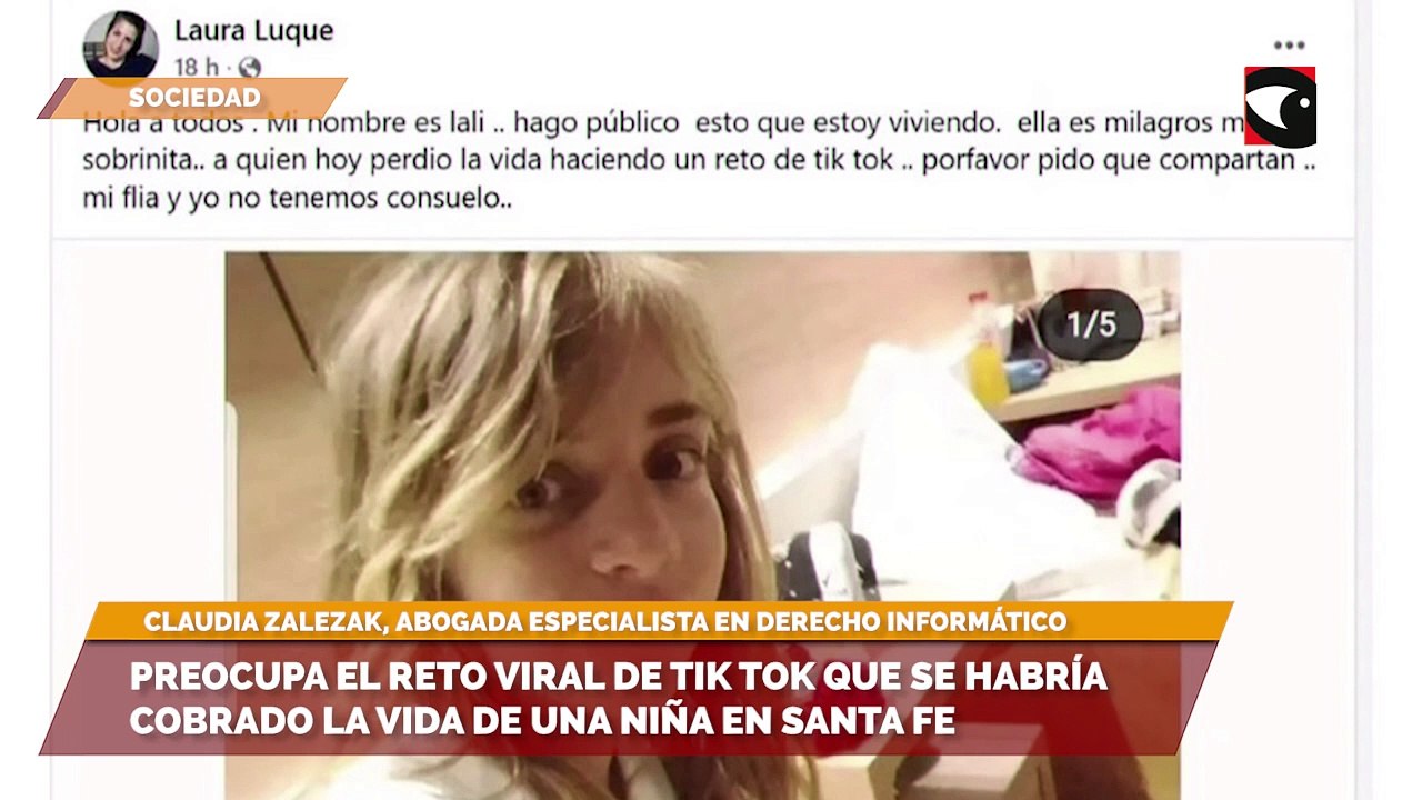 Preocupa el reto viral de Tik Tok que se habría cobrado la vida de una niña en Santa Fe