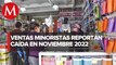 Ventas minoristas tropiezan, caen 0.2% en noviembre de 2022