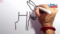 How to Draw a Donkey From Alphabet H.J Easyily | Donkey Drawing 2023