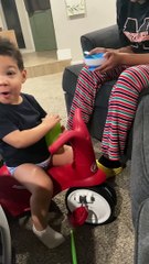 Little Boy Looks for His Water Cup