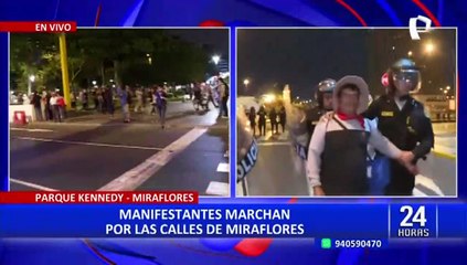 PNP detiene a tres personas durante las manifestaciones
