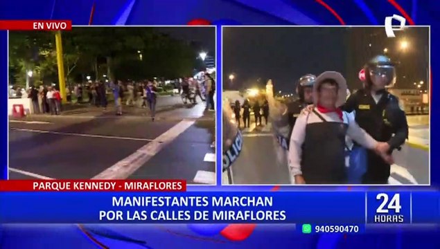 PNP detiene a tres personas durante las manifestaciones