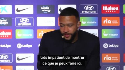 Atlético - Depay : "Je suis très impatient de montrer ce que je peux faire ici"