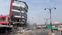 जयपुर में फिर गिराई पांच मंजिला अवैध इमारत