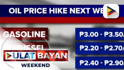 Big-time oil price hike, asahan sa susunod na linggo