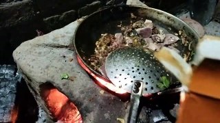 मटन कलेजी रेसिपी _ Mutton Liver Making Recipe On Chulha _ देसी स्टाइल कलेजी बनाओ homeroof barbeque
