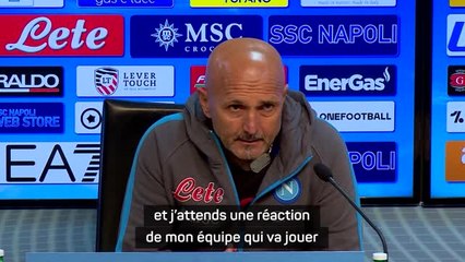 19e j. - Spalletti : "J'attends une réaction de mon équipe"