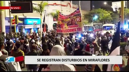 Miraflores: se registran enfrentamientos entre manifestantes y la policía