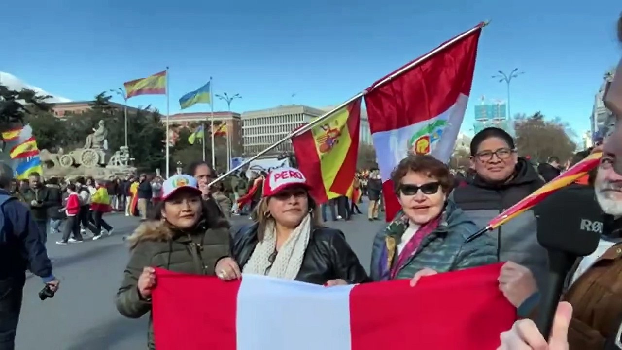 David Santos en la Manifa, PERU CON ESPAÑA Y HASTA LA MUERTE.