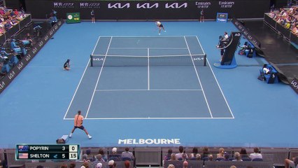 20 ans et une première en Grand Chelem : les images de Shelton qui émerge face à Popyrin