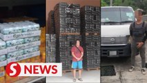 Three arrested, RM8mil worth of contraband cigarettes, booze seized in Sandakan